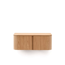 Load image into Gallery viewer, Salaya ash laminated plywood bathroom cupboard in a natural finish, 90 x 45 cm - image 3
