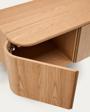 Load image into Gallery viewer, Salaya ash laminated plywood bathroom cupboard in a natural finish, 90 x 45 cm - image 9