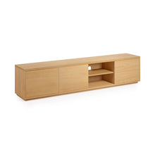 Load image into Gallery viewer, Abilen oak wood veneer 2 door TV stand with 2 drawers, 200 x 44 cm FSC 100% - image 3