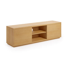 Load image into Gallery viewer, Abilen oak wood veneer single door TV stand with 2 drawers, 150 x 44 cm FSC 100% - image 4