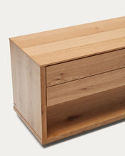 Load image into Gallery viewer, Alguema TV stand with 3 drawers in oak veneer with natural finish, 200 x 51 cm - image 9