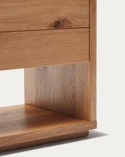 Load image into Gallery viewer, Alguema TV stand with 3 drawers in oak veneer with natural finish, 200 x 51 cm - image 11