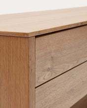 Load image into Gallery viewer, Alguema TV stand with 3 drawers in oak veneer with natural finish, 200 x 51 cm - image 12