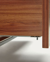 Load image into Gallery viewer, Vedrana 3 drawer TV stand in walnut veneer with black steel legs, 195 x 35 cm - image 12