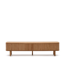 Load image into Gallery viewer, Mailen 2 door TV stand in ash veneer with a natural finish 200 x 50 cm