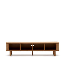 Load image into Gallery viewer, Mailen 2 door TV stand in ash veneer with a natural finish 200 x 50 cm - image 5