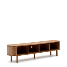 Load image into Gallery viewer, Mailen 2 door TV stand in ash veneer with a natural finish 200 x 50 cm - image 8