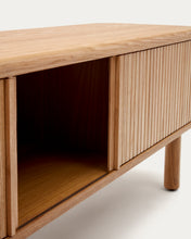 Load image into Gallery viewer, Mailen 2 door TV stand in ash veneer with a natural finish 200 x 50 cm - image 10