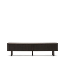 Load image into Gallery viewer, Mailen 2 door TV stand in ash veneer with a dark finish 200 x 50 cm