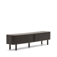 Load image into Gallery viewer, Mailen 2 door TV stand in ash veneer with a dark finish 200 x 50 cm - image 4