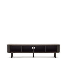 Load image into Gallery viewer, Mailen 2 door TV stand in ash veneer with a dark finish 200 x 50 cm - image 5
