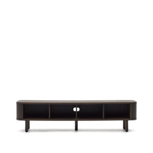 Load image into Gallery viewer, Mailen 2 door TV stand in ash veneer with a dark finish 200 x 50 cm - image 6