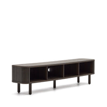 Load image into Gallery viewer, Mailen 2 door TV stand in ash veneer with a dark finish 200 x 50 cm - image 7