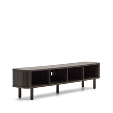 Load image into Gallery viewer, Mailen 2 door TV stand in ash veneer with a dark finish 200 x 50 cm - image 8