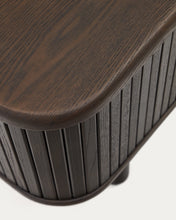 Load image into Gallery viewer, Mailen 2 door TV stand in ash veneer with a dark finish 200 x 50 cm - image 16