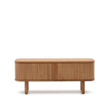 Load image into Gallery viewer, Mailen 2 door TV stand in ash veneer with a natural finish 120 x 50 cm