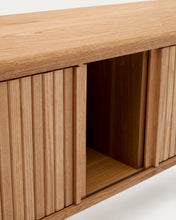 Load image into Gallery viewer, Mailen 2 door TV stand in ash veneer with a natural finish 120 x 50 cm - image 10