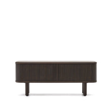 Load image into Gallery viewer, Mailen 2 door TV stand in ash veneer with a dark finish 120 x 50 cm