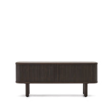 Load image into Gallery viewer, Mailen 2 door TV stand in ash veneer with a dark finish 120 x 50 cm - image 2