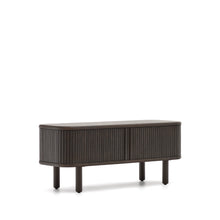 Load image into Gallery viewer, Mailen 2 door TV stand in ash veneer with a dark finish 120 x 50 cm - image 4