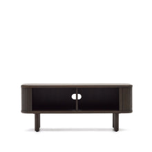 Load image into Gallery viewer, Mailen 2 door TV stand in ash veneer with a dark finish 120 x 50 cm - image 5