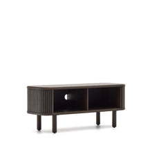 Load image into Gallery viewer, Mailen 2 door TV stand in ash veneer with a dark finish 120 x 50 cm - image 7