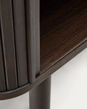 Load image into Gallery viewer, Mailen 2 door TV stand in ash veneer with a dark finish 120 x 50 cm - image 12