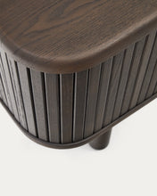 Load image into Gallery viewer, Mailen 2 door TV stand in ash veneer with a dark finish 120 x 50 cm - image 14
