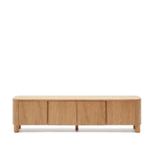 Load image into Gallery viewer, Salaya TV stand in ash plywood FSC Mix Credit, 200 cm x 52 cm
