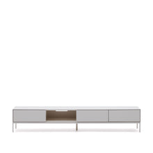 Load image into Gallery viewer, Vedrana TV 3-drawer cabinet white lacquered MDF 195 x 35 cm