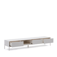 Load image into Gallery viewer, Vedrana TV 3-drawer cabinet white lacquered MDF 195 x 35 cm - image 5