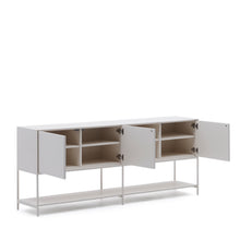 Load image into Gallery viewer, Vedrana 3-door sideboard white lacquered MDF 195 x 80 cm - image 8