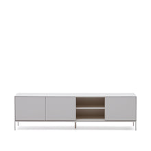 Load image into Gallery viewer, Vedrana TV 3-door cabinet white lacquered MDF 195 x 55 cm