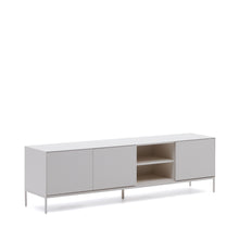 Load image into Gallery viewer, Vedrana TV 3-door cabinet white lacquered MDF 195 x 55 cm - image 3