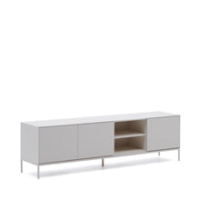Load image into Gallery viewer, Vedrana TV 3-door cabinet white lacquered MDF 195 x 55 cm - image 4