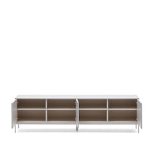 Load image into Gallery viewer, Vedrana TV 3-door cabinet white lacquered MDF 195 x 55 cm - image 5