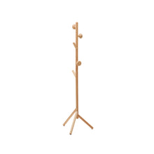 Load image into Gallery viewer, Nadue coat rack in solid beech wood with natural finish 163 cm