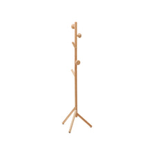Load image into Gallery viewer, Nadue coat rack in solid beech wood with natural finish 163 cm - image 2