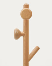 Load image into Gallery viewer, Nadue coat rack in solid beech wood with natural finish 163 cm - image 4