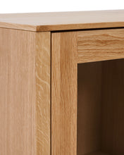 Load image into Gallery viewer, Alguema display cabinet in oak wood veneer with natural finish, 100 x 185 cm - image 10