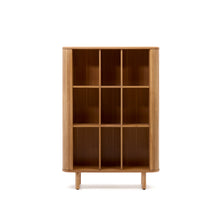 Load image into Gallery viewer, Mailen 2 door highboard in ash veneer with a natural finish 110 x 160 cm - image 5