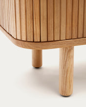 Load image into Gallery viewer, Mailen 2 door highboard in ash veneer with a natural finish 110 x 160 cm - image 12