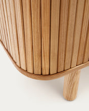 Load image into Gallery viewer, Mailen 2 door highboard in ash veneer with a natural finish 110 x 160 cm - image 13
