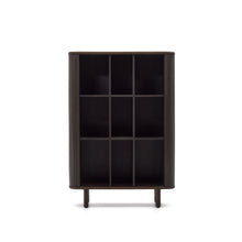 Load image into Gallery viewer, Mailen 2 door highboard in ash veneer with a dark finish 110 x 160 cm - image 5