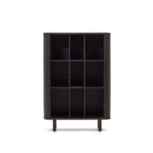 Load image into Gallery viewer, Mailen 2 door highboard in ash veneer with a dark finish 110 x 160 cm - image 6