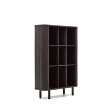 Load image into Gallery viewer, Mailen 2 door highboard in ash veneer with a dark finish 110 x 160 cm - image 7