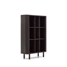 Load image into Gallery viewer, Mailen 2 door highboard in ash veneer with a dark finish 110 x 160 cm - image 8