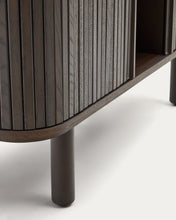 Load image into Gallery viewer, Mailen 2 door highboard in ash veneer with a dark finish 110 x 160 cm - image 10