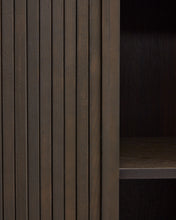 Load image into Gallery viewer, Mailen 2 door highboard in ash veneer with a dark finish 110 x 160 cm - image 11