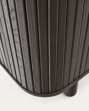 Load image into Gallery viewer, Mailen 2 door highboard in ash veneer with a dark finish 110 x 160 cm - image 12